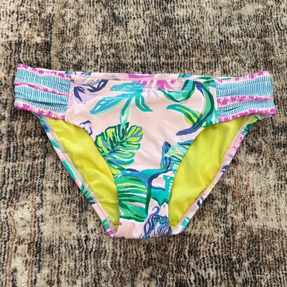Lilly Pulitzer Tropical Print Swim Bottom - Green, Blue, Pink